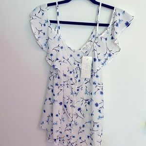 NEW Sienna Sky Off The Shoulder Floral Tank Top Blouse